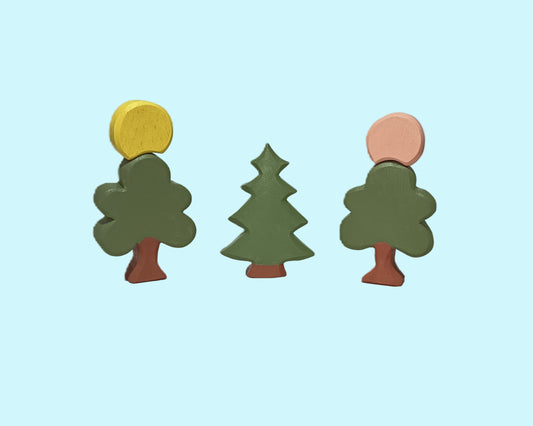 Mini Tree Set – 3 Wooden Trees